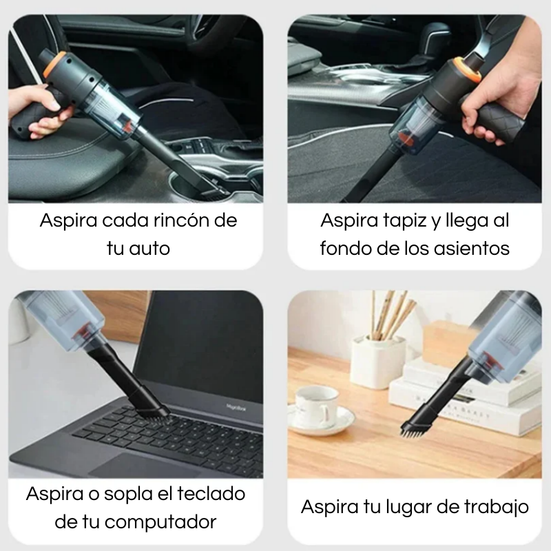 Cómoda Aspiradora Portatil ¡con Soplador!