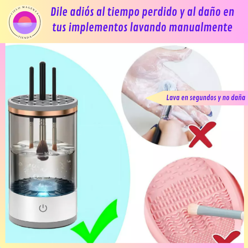 ✨ ¡Fabuloso Limpiador Eléctrico de Brochas! ✨