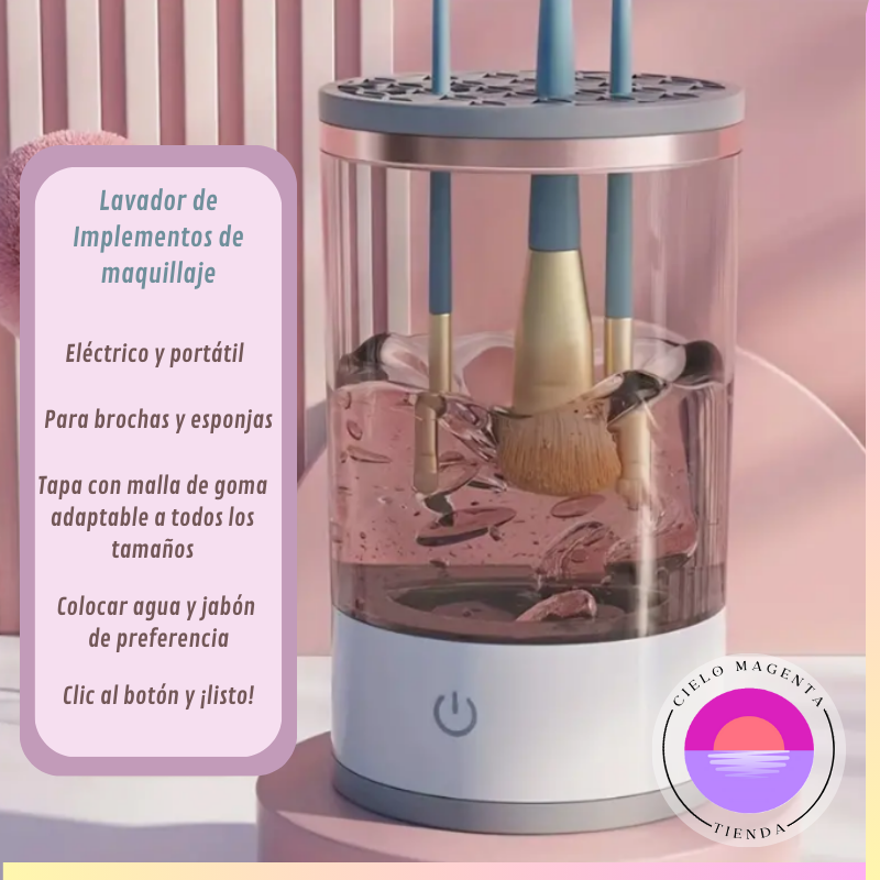 ✨ ¡Fabuloso Limpiador Eléctrico de Brochas! ✨